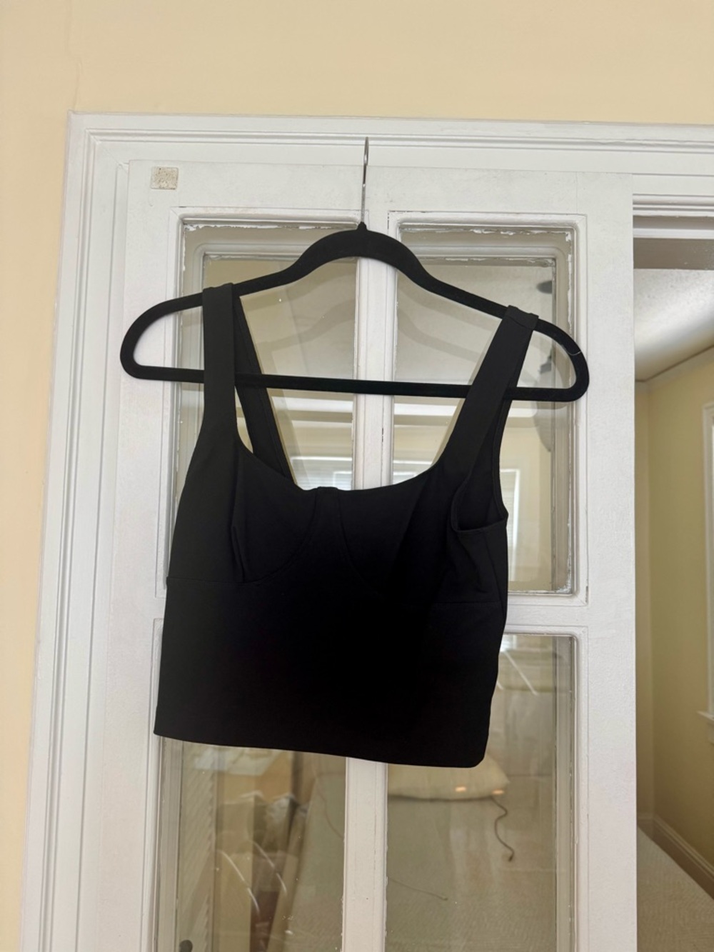 Aritzia Black Crop Bustier Tank